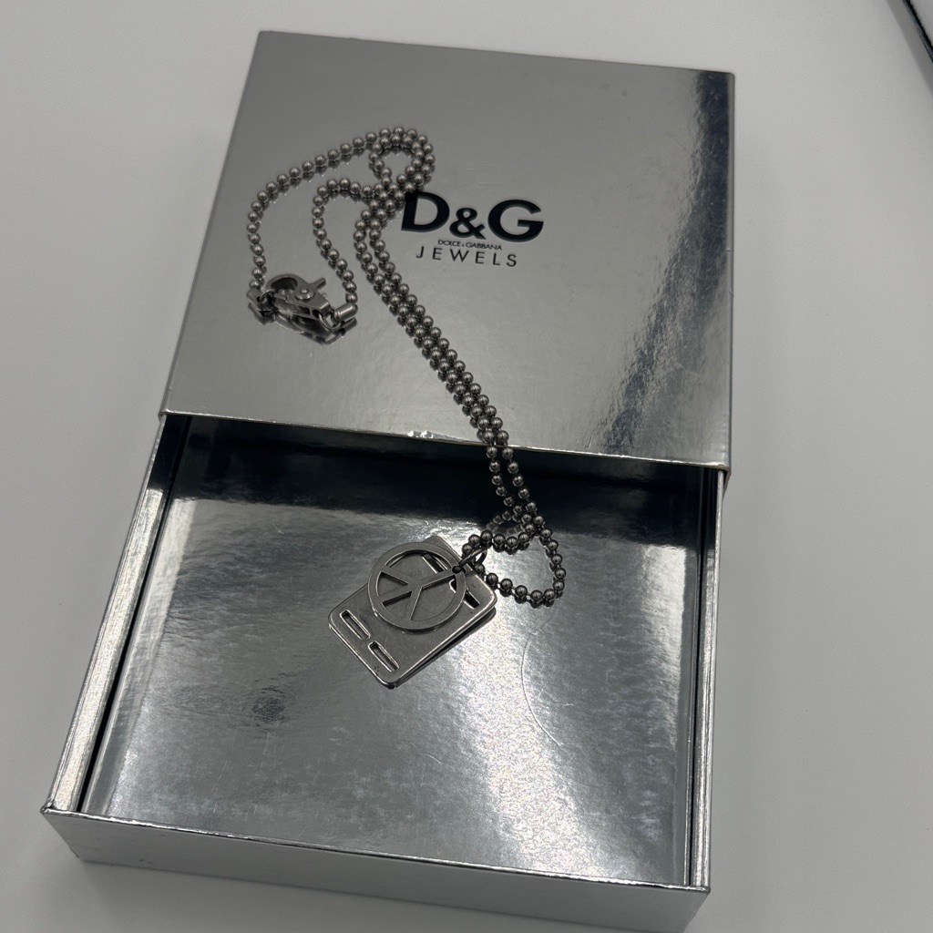 D&G Silver Pendant Necklace Unisex